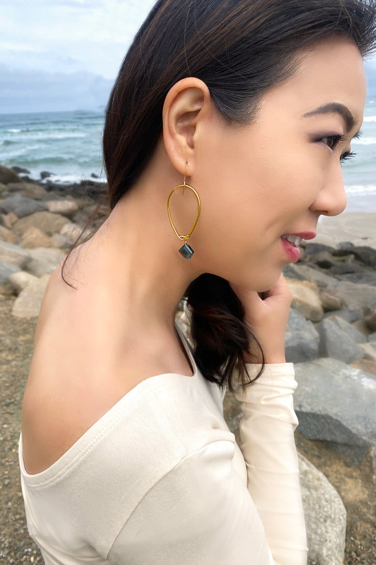 Topaz Muse Earrings, Gold