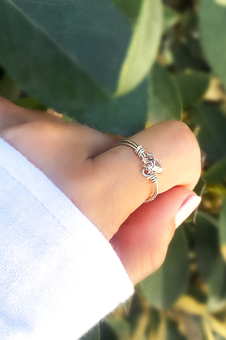 Herkimer Diamond Ring